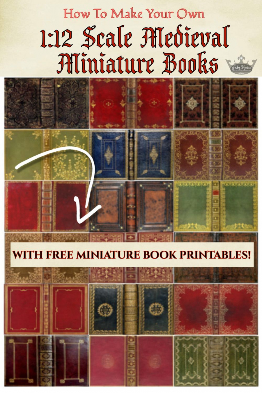 FREE printables - make your own miniature books in :2 scale  - FREE Printables - Free Printable Miniature Books