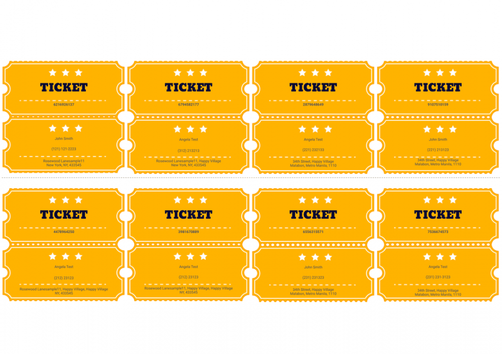 Free Raffle Ticket Template - PDF Templates  Jotform - FREE Printables - Free Printable Tickets