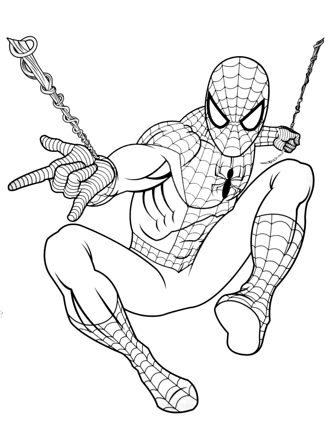 Free Spiderman drawing to print and color - Spiderman Kids  - FREE Printables - Spiderman Free Printable Coloring Pages