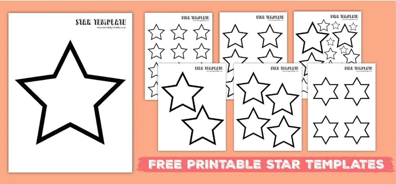 Free Star Template Printables - World of Printables - FREE Printables - Free Printable Star Template
