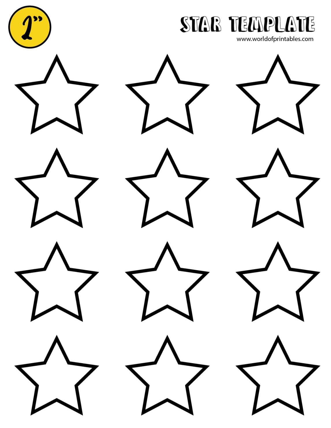 Free Star Template Printables - World of Printables - FREE Printables - Star Template Printable Free