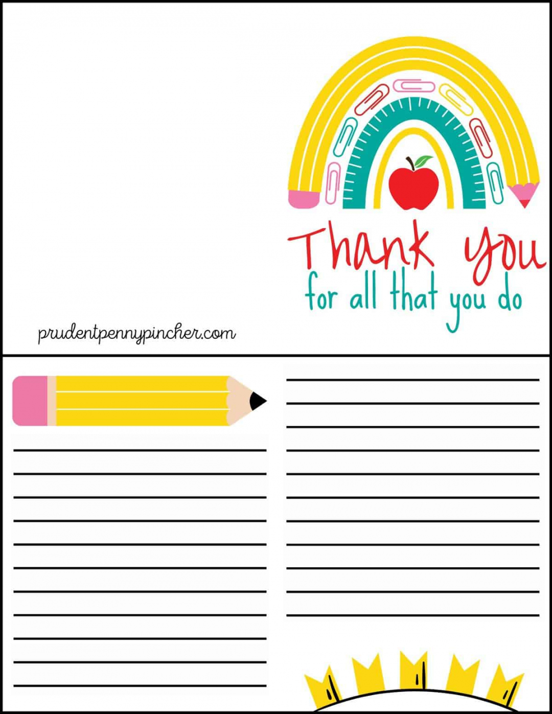 Free Teacher Appreciation Card Printables - Prudent Penny Pincher - FREE Printables - Teacher Appreciation Cards Free Printable