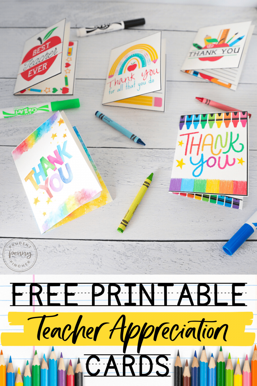 Free Teacher Appreciation Card Printables - Prudent Penny Pincher - FREE Printables - Free Printable Thank You Cards For Teachers