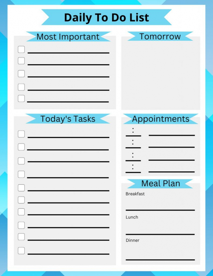 Free To Do List Printable Templates To Get You Organized  - FREE Printables - Free Printable Daily To Do List For Work