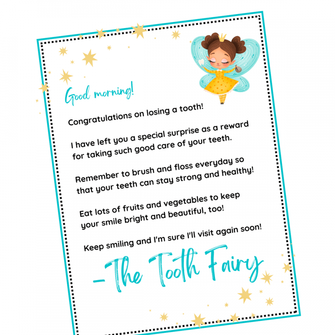 Free Tooth Fairy Letter Printable Your Kid Will Love - FREE Printables - Tooth Fairy Note Free Printable