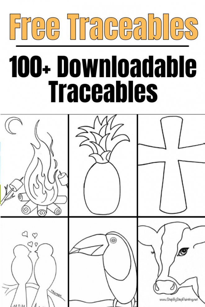 Free Traceables - Step By Step Painting  Painting templates  - FREE Printables - Printable Canvas Painting Templates Free
