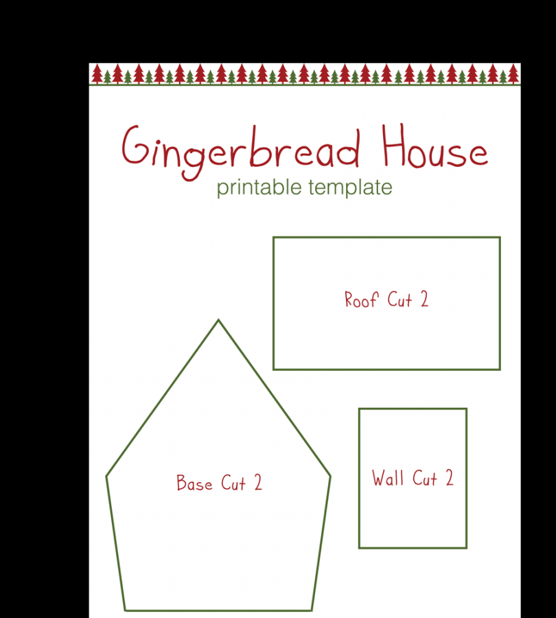 Gingerbread house templates for free  Temploola - FREE Printables - Free Printable Gingerbread House Template