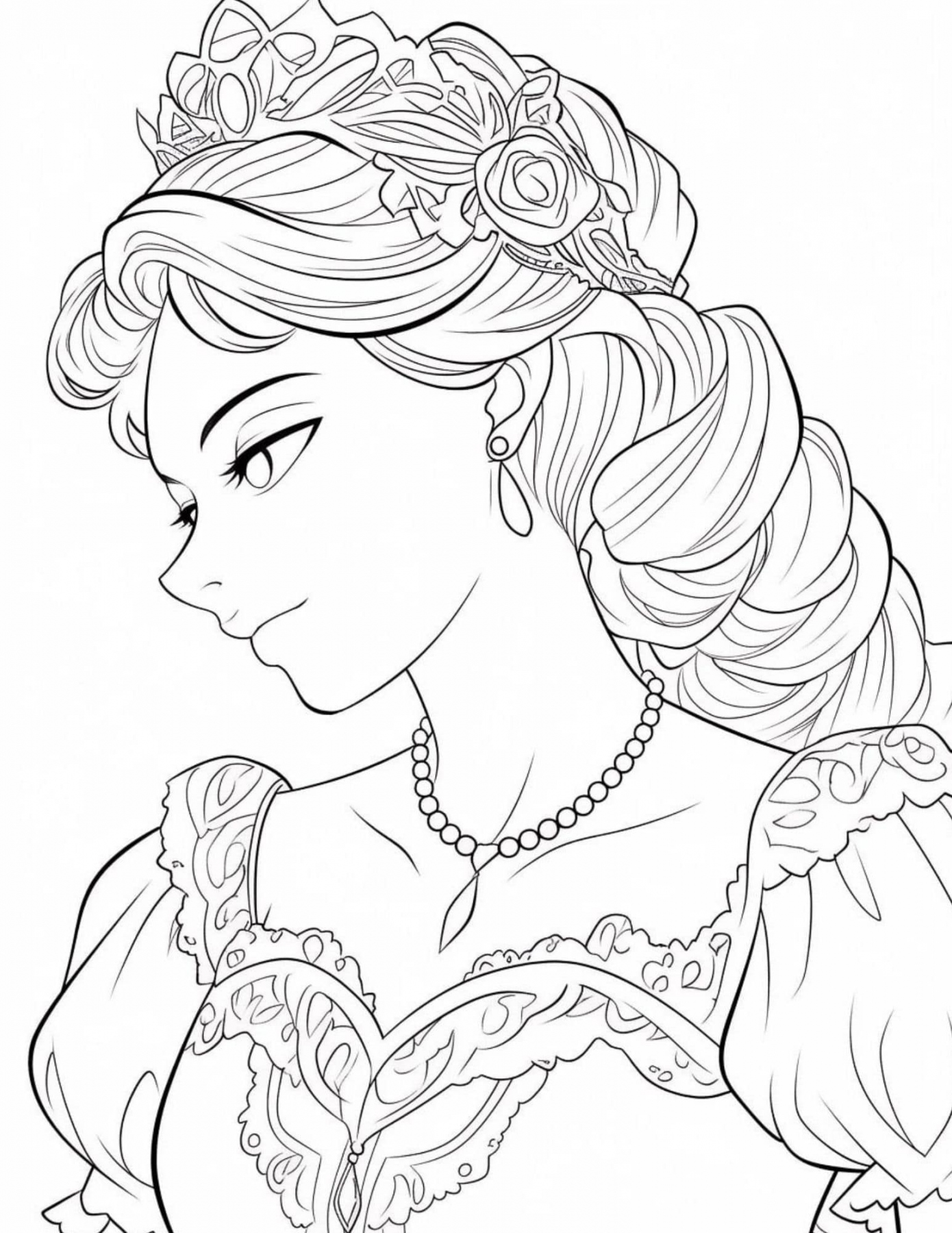 Gorgeous Princess Coloring Pages For Kids And Adults - FREE Printables - Free Printable Princess Coloring Pages