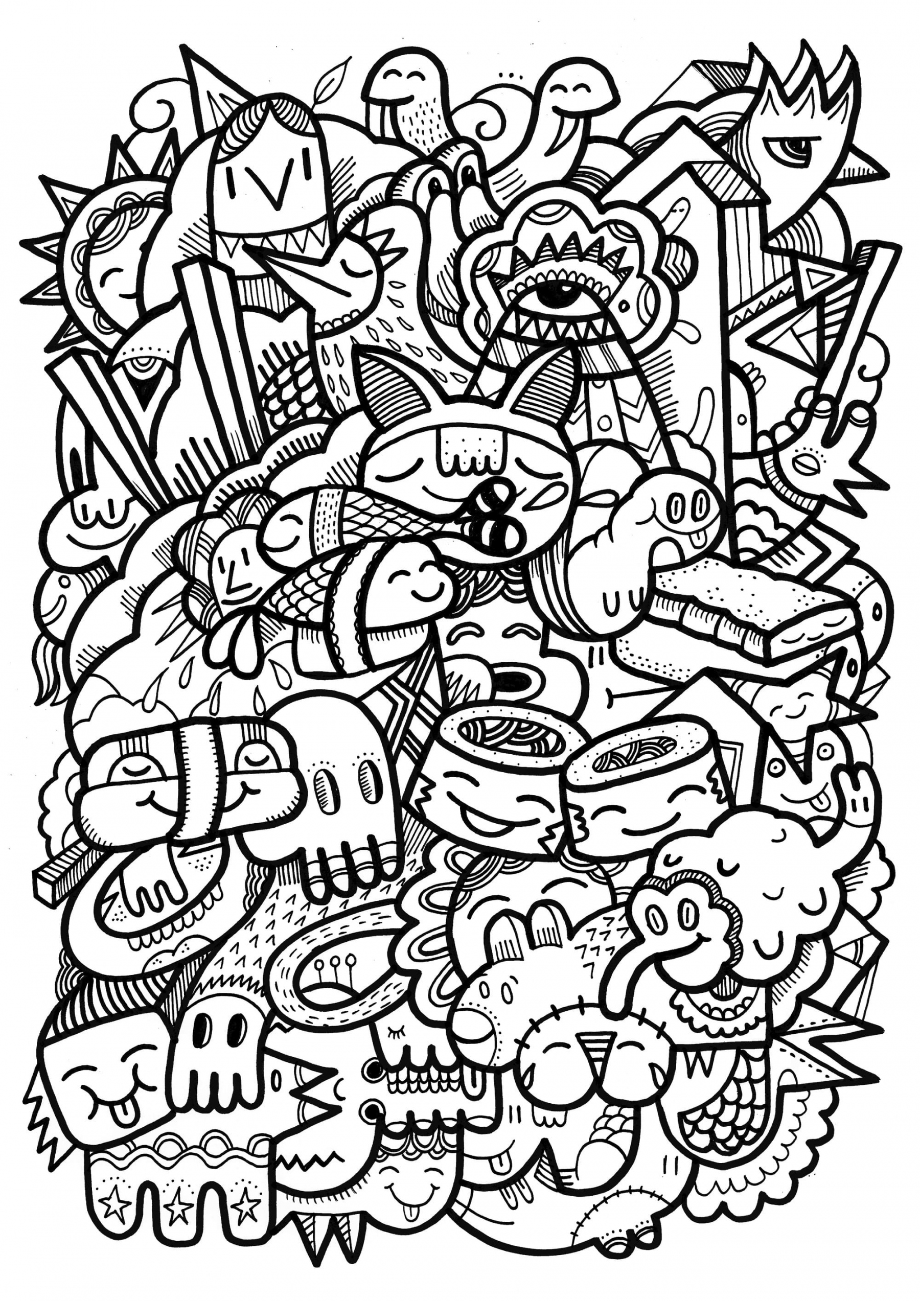 Graffiti Coloring Pages   Pictures Free Printable - FREE Printables - Free Printable Street Art Graffiti Coloring Pages