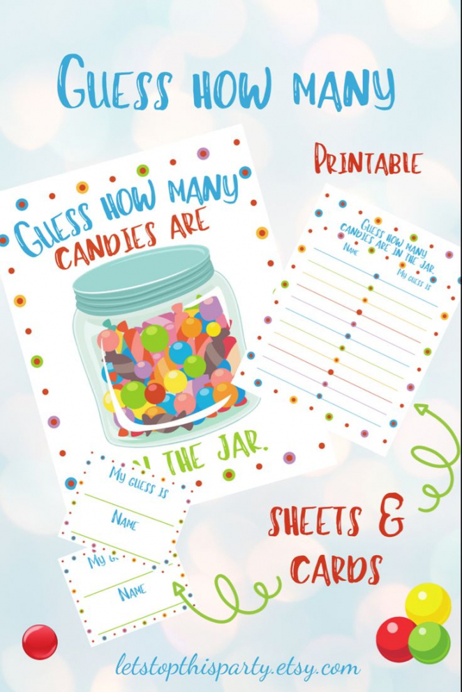 Guess How Many Candies Are in the Jar How Many Sweets Are in  - FREE Printables - Free Printable Guess How Many Sweets In The Jar Template