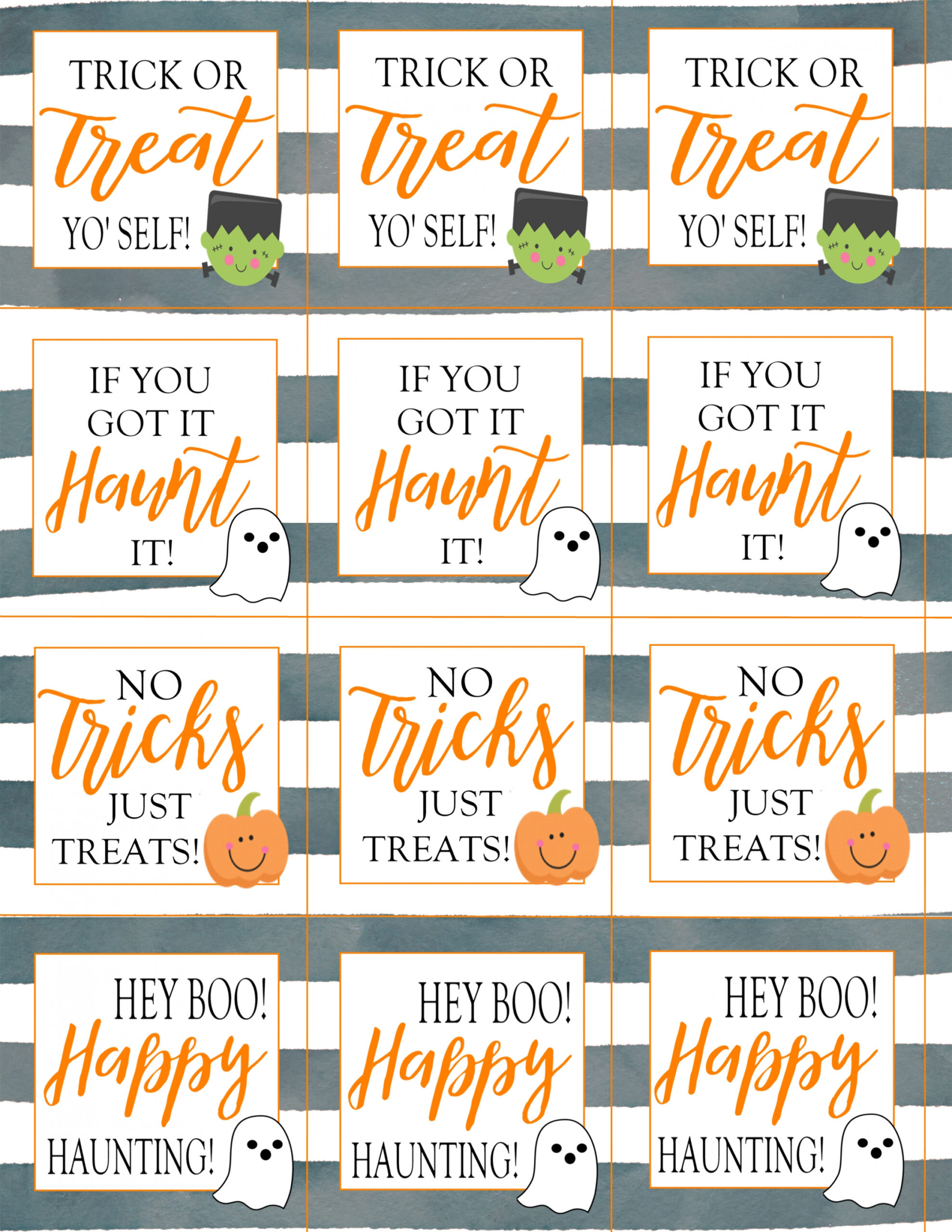 Halloween Treat Tags:  Designs - Crisp Collective - FREE Printables - Free Printable Halloween Gift Tags Printable
