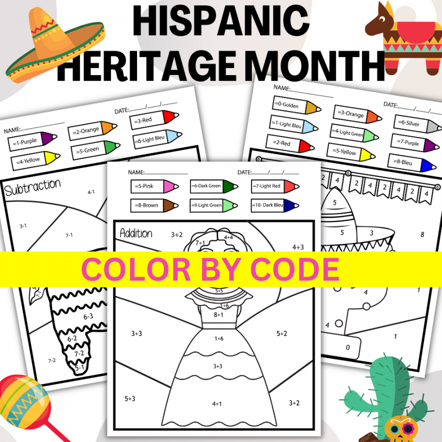 Hispanic Heritage Month Coloring Pages - Color By Numbers - FREE Printables - Free Printable Hispanic Heritage Month Coloring Pages