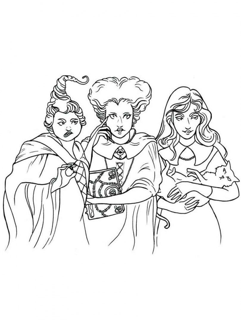 Hocus Pocus coloring pages - Free Printable - FREE Printables - Free Printable Hocus Pocus Coloring Pages