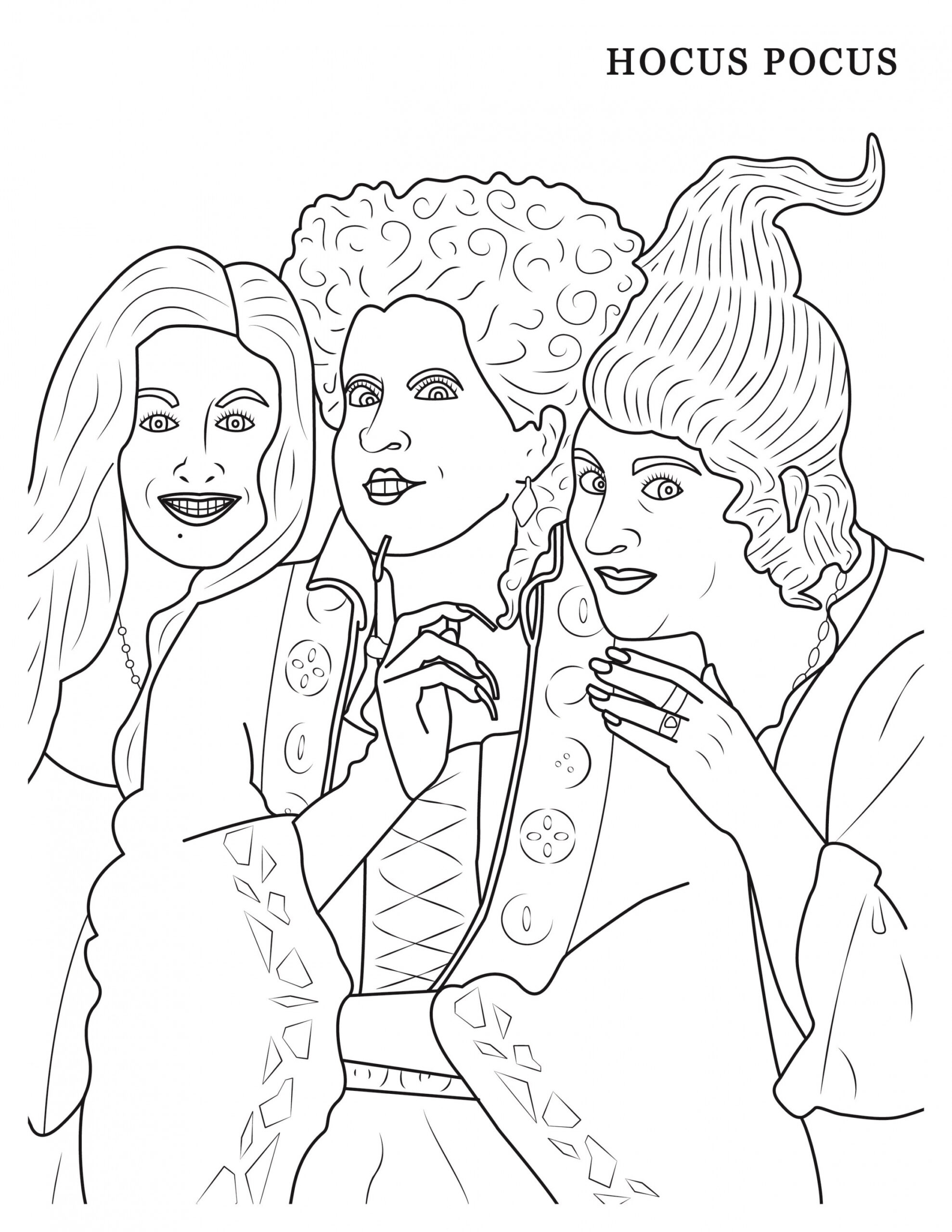 Hocus Pocus Coloring Pages Printable Pdf - Coloringfolder - Free Printable Hocus Pocus Coloring Pages