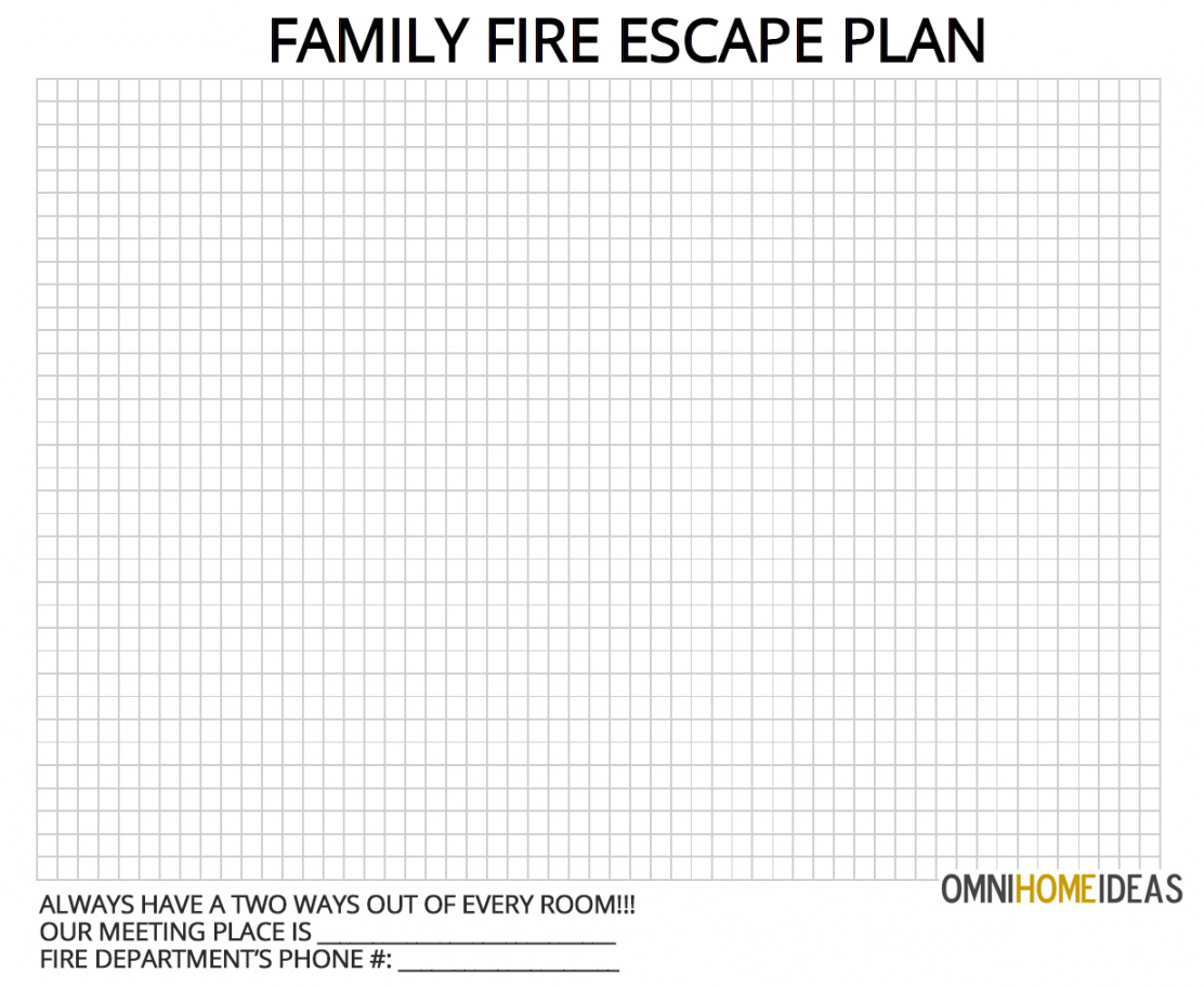 How to Make a Fire Escape Plan for Home with Printable Plan Template - FREE Printables - Free Printable Fire Escape Plan Template