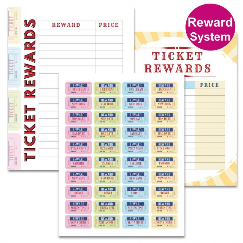 How to Use Printable Reward Tickets for Your Kids -  Easy Tips! - FREE Printables - Free Printable Reward Tickets