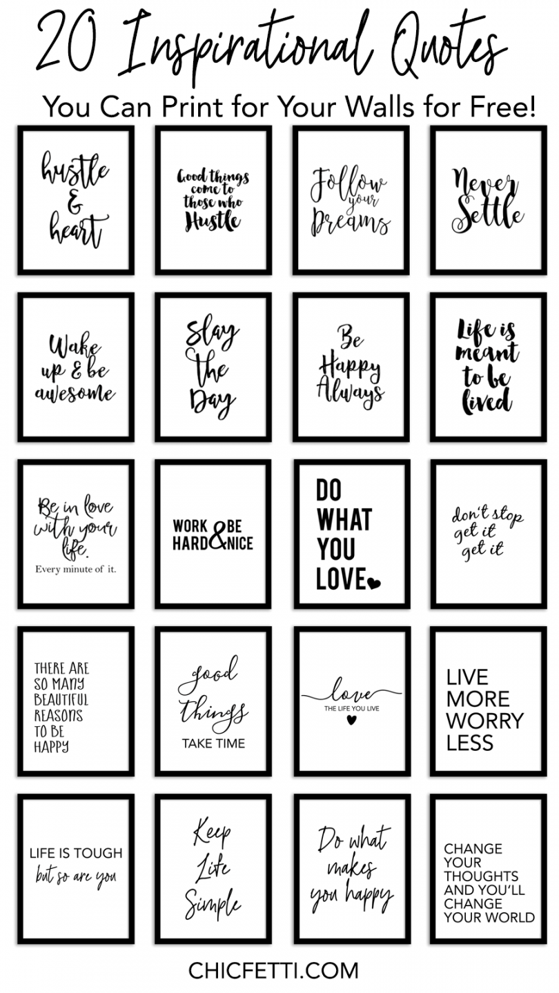 Inspirational Quotes You Can Print for Your Walls for Free  - FREE Printables - Free Printable Wall Art Quotes