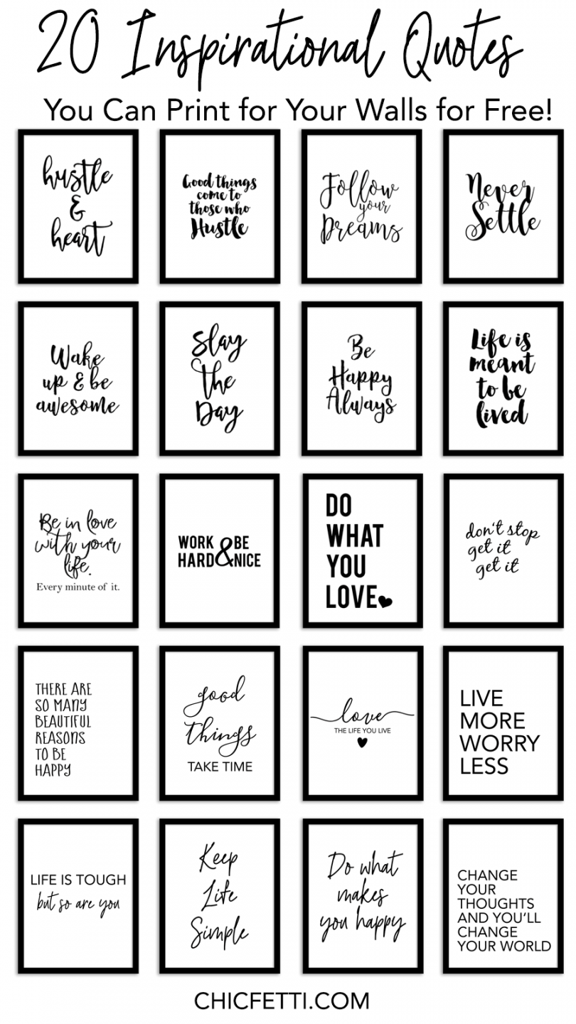 Inspirational Quotes You Can Print for Your Walls for Free  - FREE Printables - Free Printable Quotes