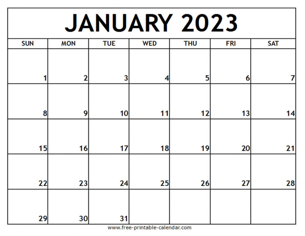 blank january 2023 calendar printable - January Printable Calendar Free Printable Calendar Com Free Printables 6 1024x791