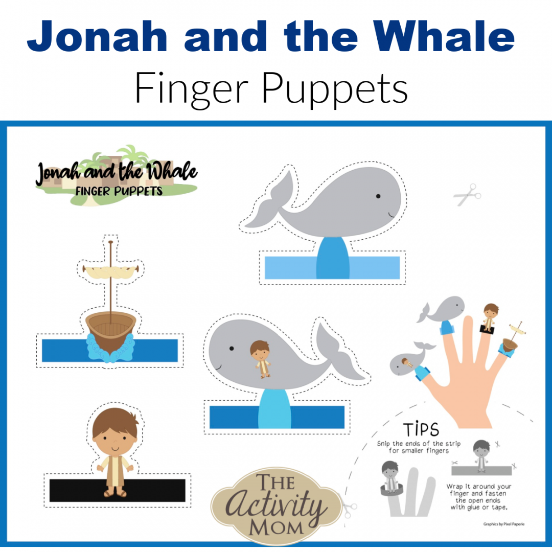 Jonah and the Whale Free Printables and Activities - The Activity Mom - FREE Printables - Free Printable Jonah And The Whale Craft Template