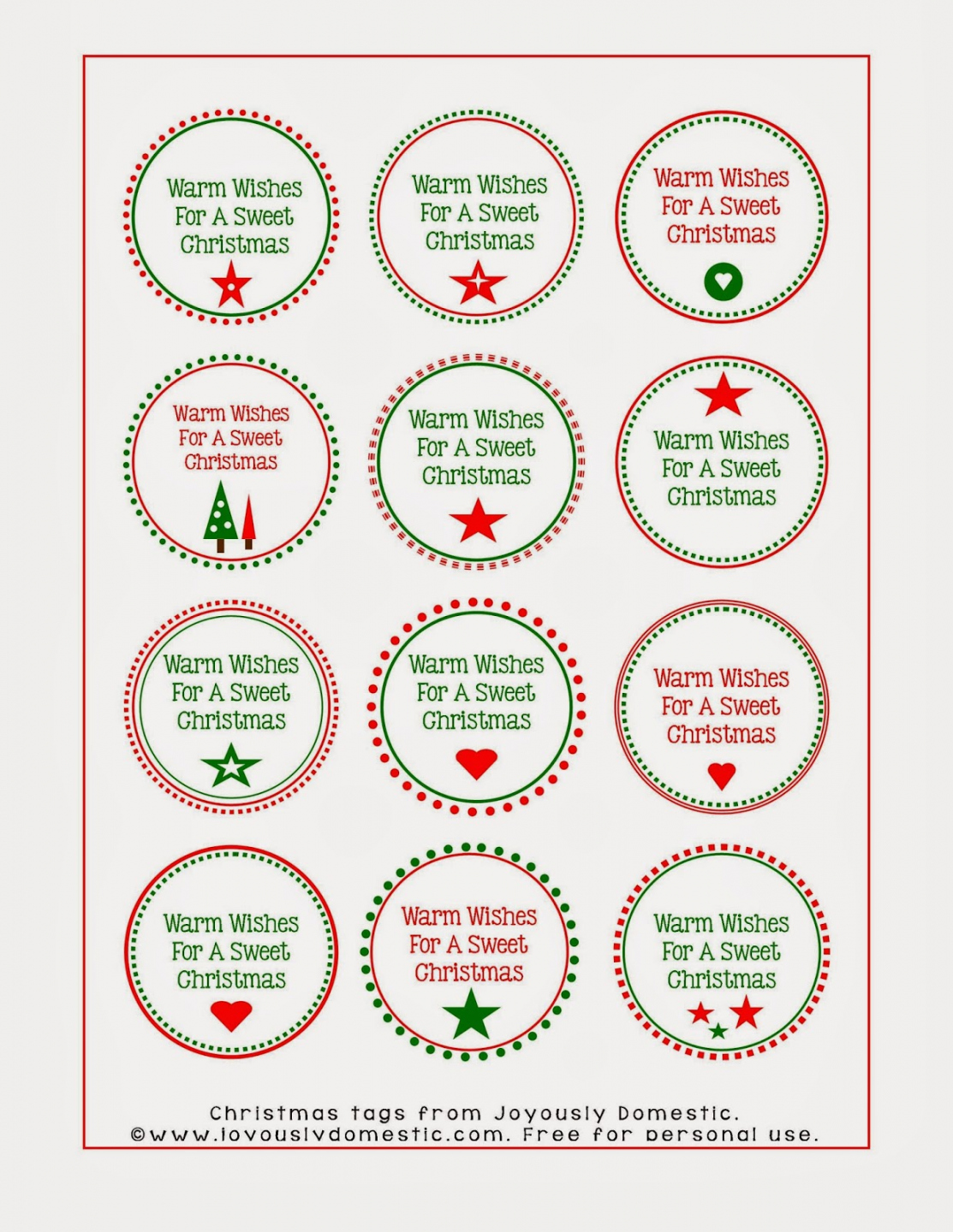 Joyously Domestic: Holiday Hot Cocoa Kits with Homemade Stir  - FREE Printables - Free Printable Hot Chocolate Gift Tags