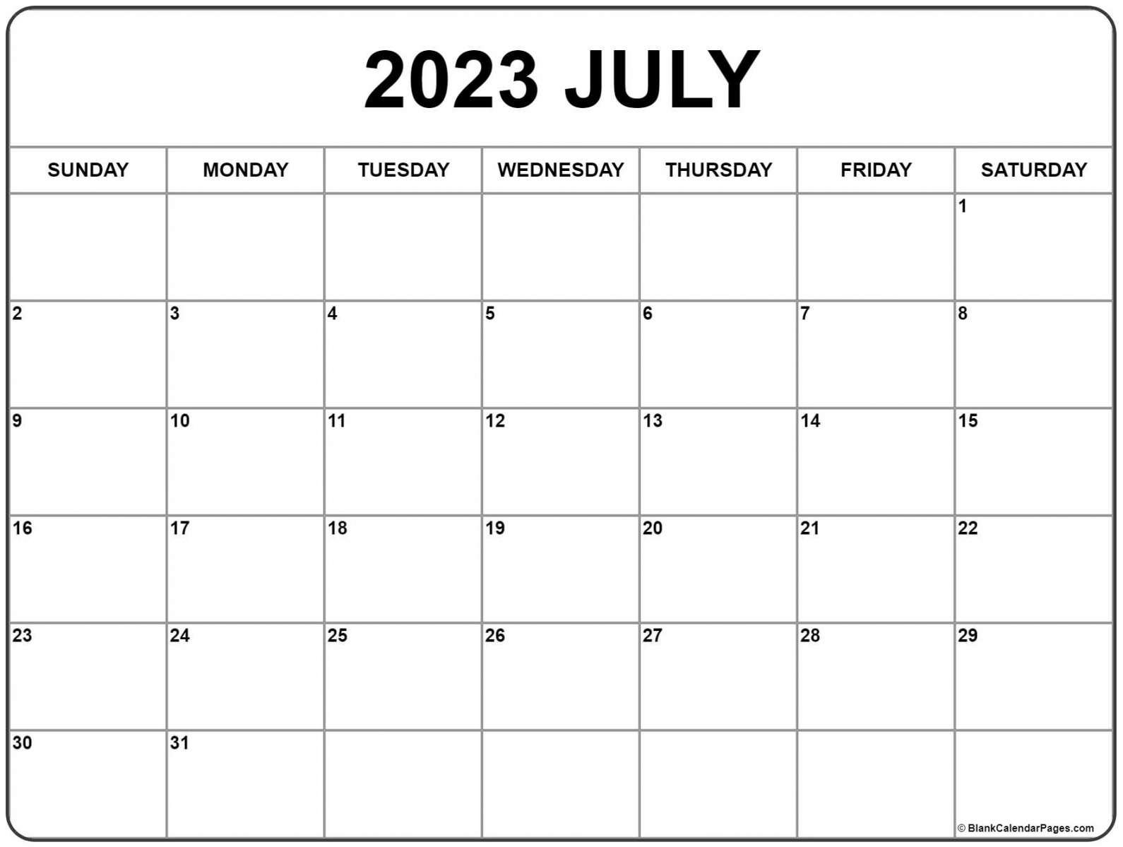 July  calendar  free printable calendar - FREE Printables - Free Printable July Calendar