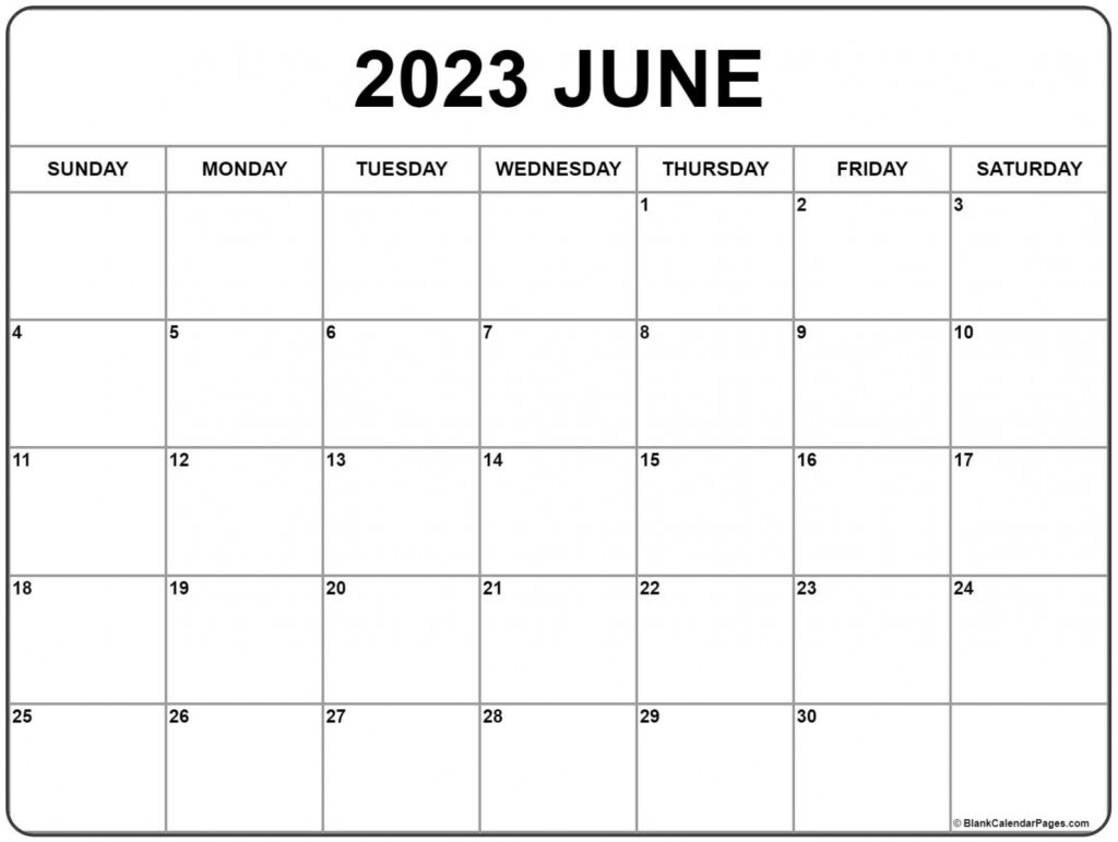 free printable june 2023 calendar template - FREE Printable HQ