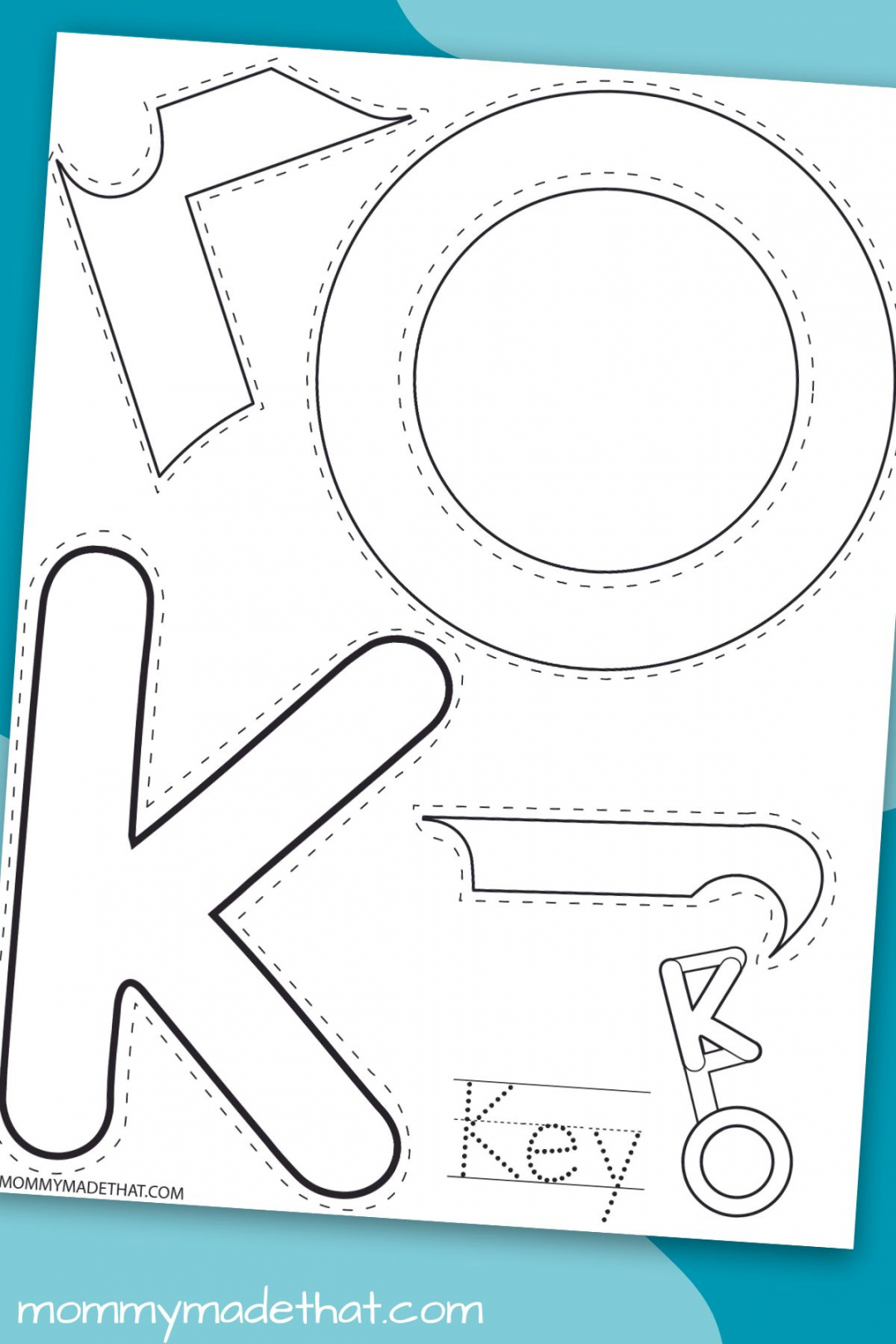 K is for Key Craft: Free Printable Letter K craft - FREE Printables - Free Printable Letter K Crafts