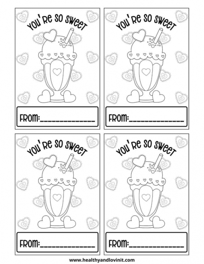 Kids Printable Valentine Cards to Color - Free Black and White PDF! - FREE Printables - Free Printable Valentine Cards To Color