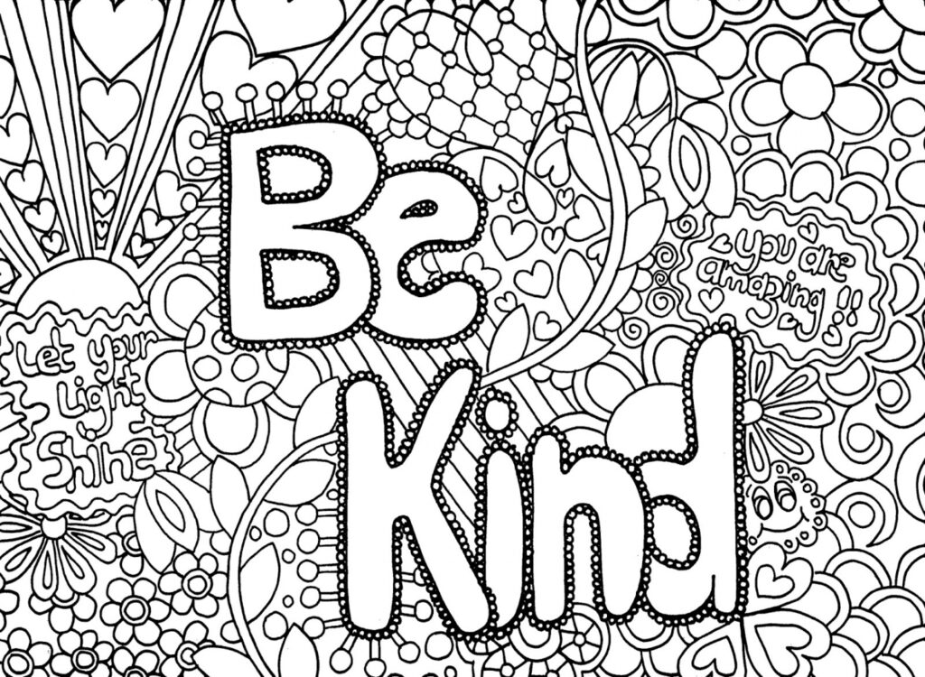 free printable kindness coloring pages FREE Printable HQ