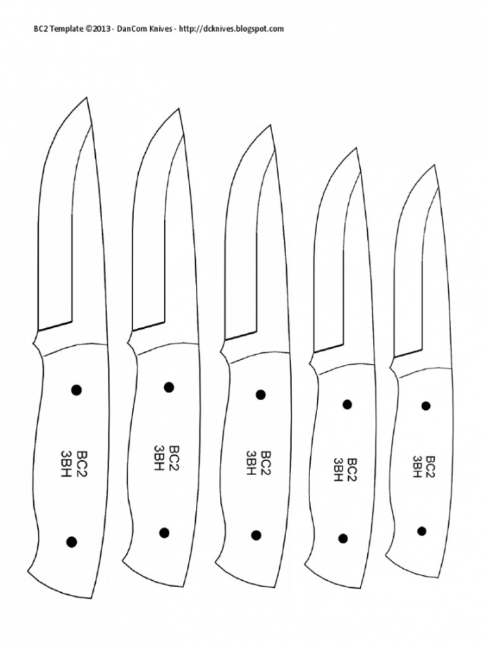Knife Templates Compleat  PDF  Knife  Blade Weapons - FREE Printables - Free Printable Knife Templates