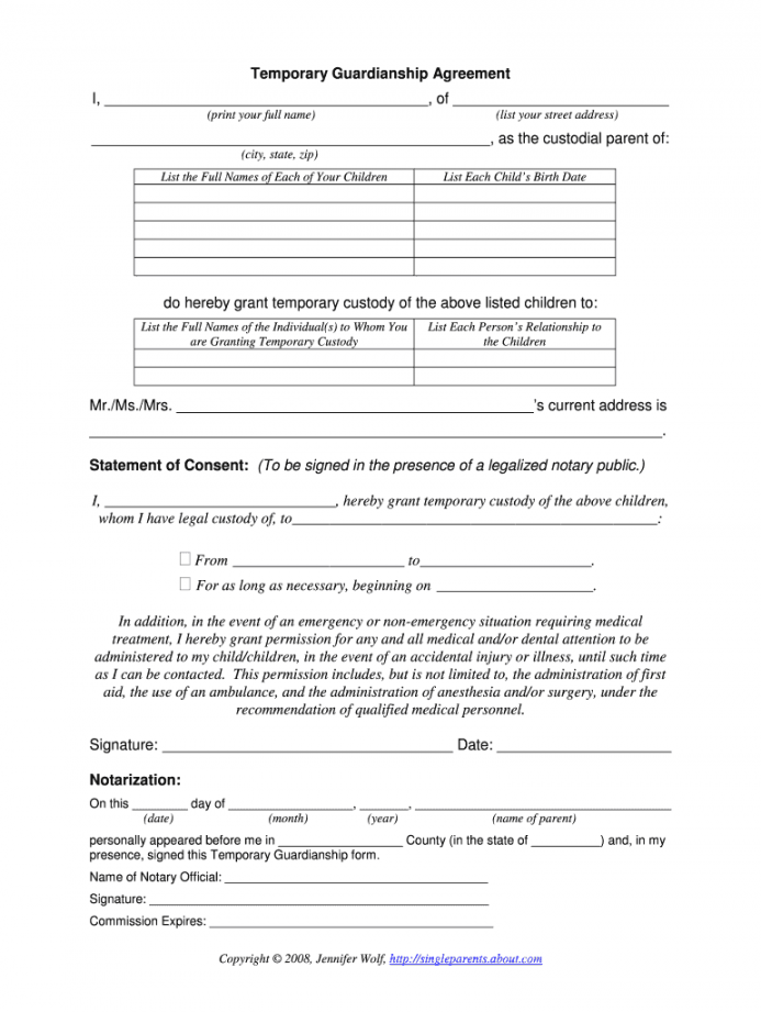 Legal Guardianship Document - Fill Online, Printable, Fillable  - FREE Printables - Free Printable Guardianship Forms