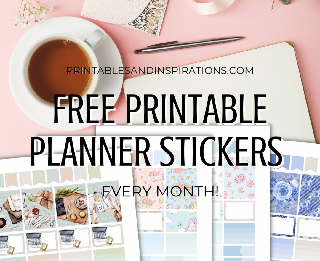 List of Planner Stickers - Free Printable - Printables and  - FREE Printables - Free Printable Stickers For Planners