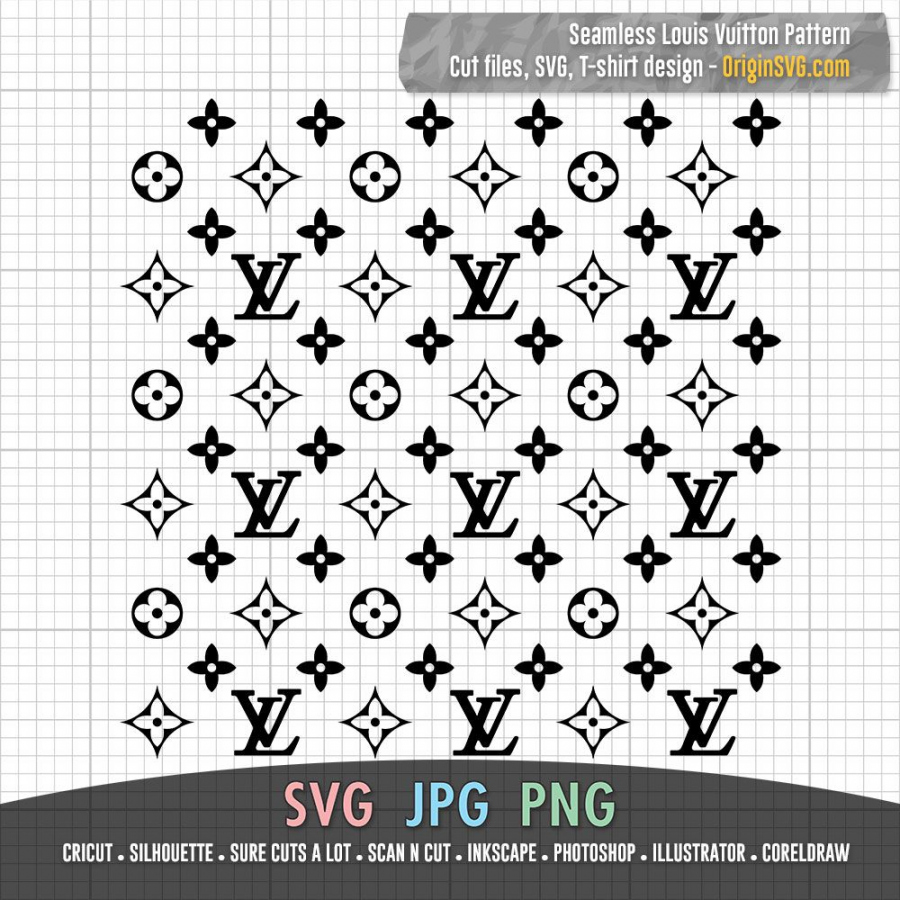 Louis Vuitton Pattern - Seamless LV Pattern SVG - Origin SVG Art  - FREE Printables - Printable Louis Vuitton Svg Free