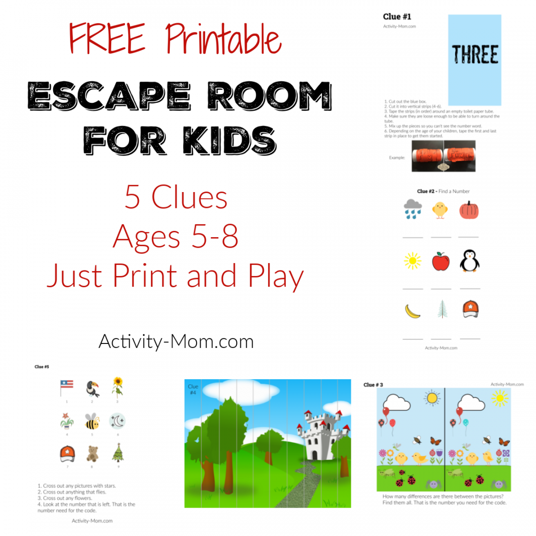 Make Your Own Escape Room Challenge for Kids (FREE Printable  - FREE Printables - Free Printable Escape Room