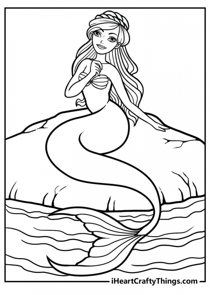 Mermaid Coloring Pages -  Magical Designs % Free () - FREE Printables - Free Printable Mermaid Coloring Pages