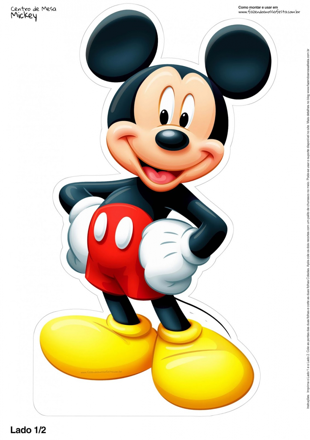 Mickey Mouse: Free Printable Centerpieces - Free Printable Mickey Mouse