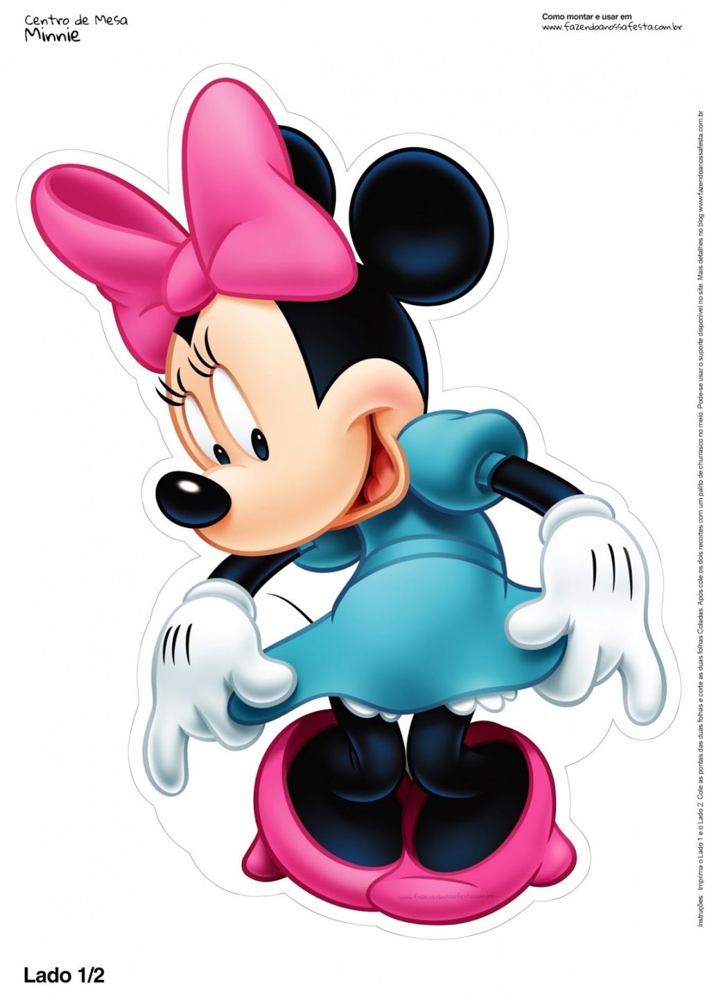 Minnie Mouse: Free Printable Centerpieces - Free Printable Minnie Mouse