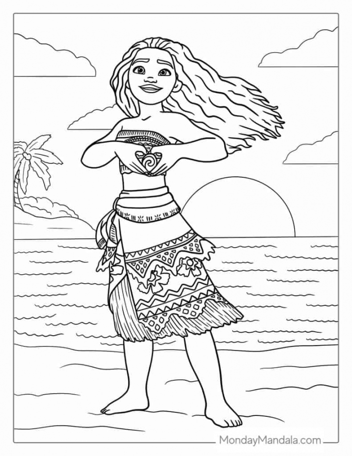 Moana Coloring Pages (Free PDF Printables) - FREE Printables - Free Printable Moana Coloring Pages