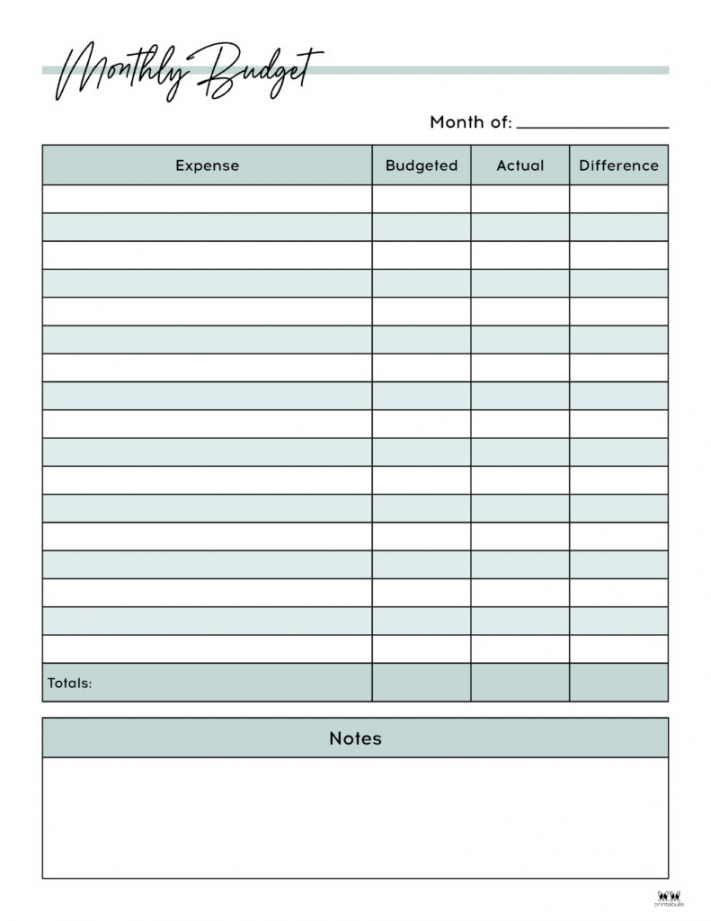 Monthly Budget Planners -  FREE Printables  Printabulls - FREE Printables - Free Printable Budget Template