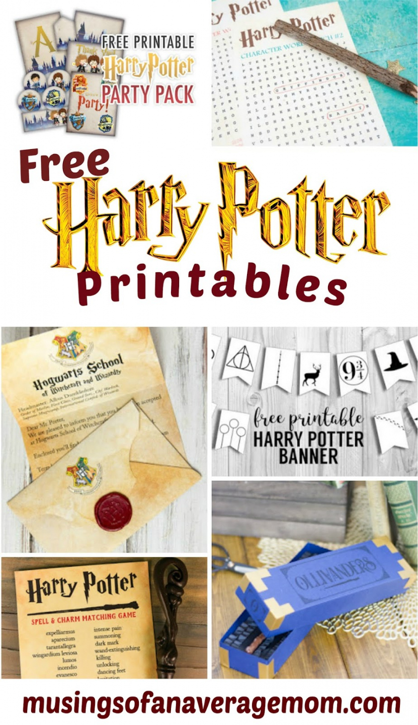 Musings of an Average Mom: Harry Potter Printables - FREE Printables - Free Printable Harry Potter