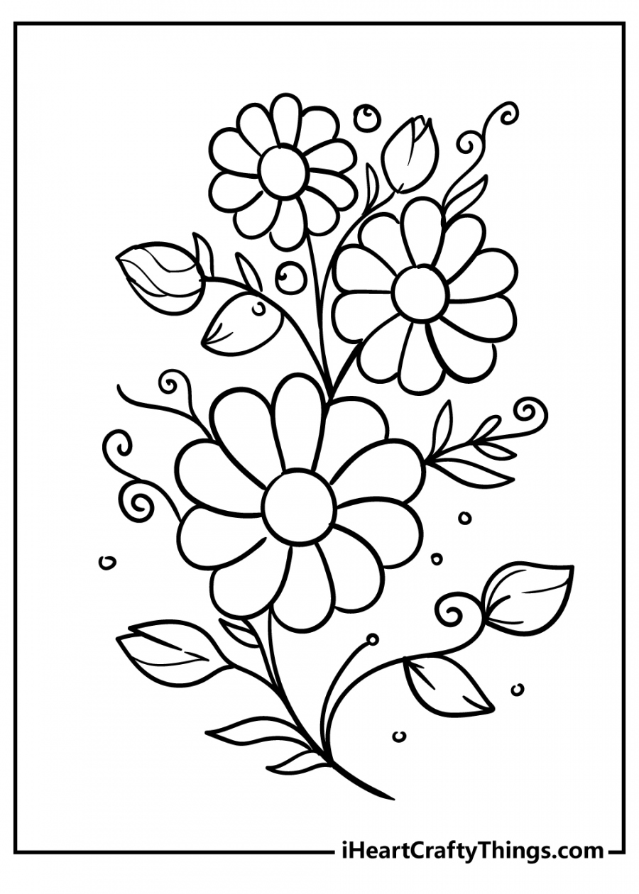 New Beautiful Flower Coloring Pages - % Unique () - FREE Printables - Free Printable Coloring Pages Flowers