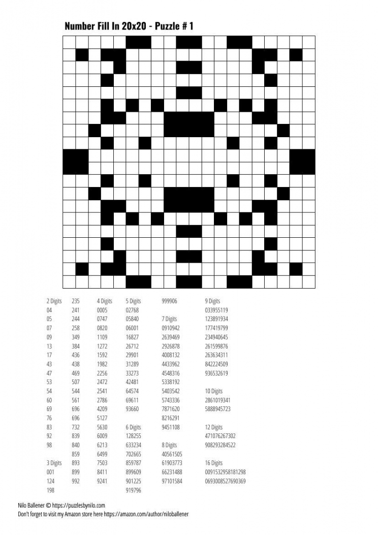 Fill In Puzzles Free Printable FREE Printable HQ