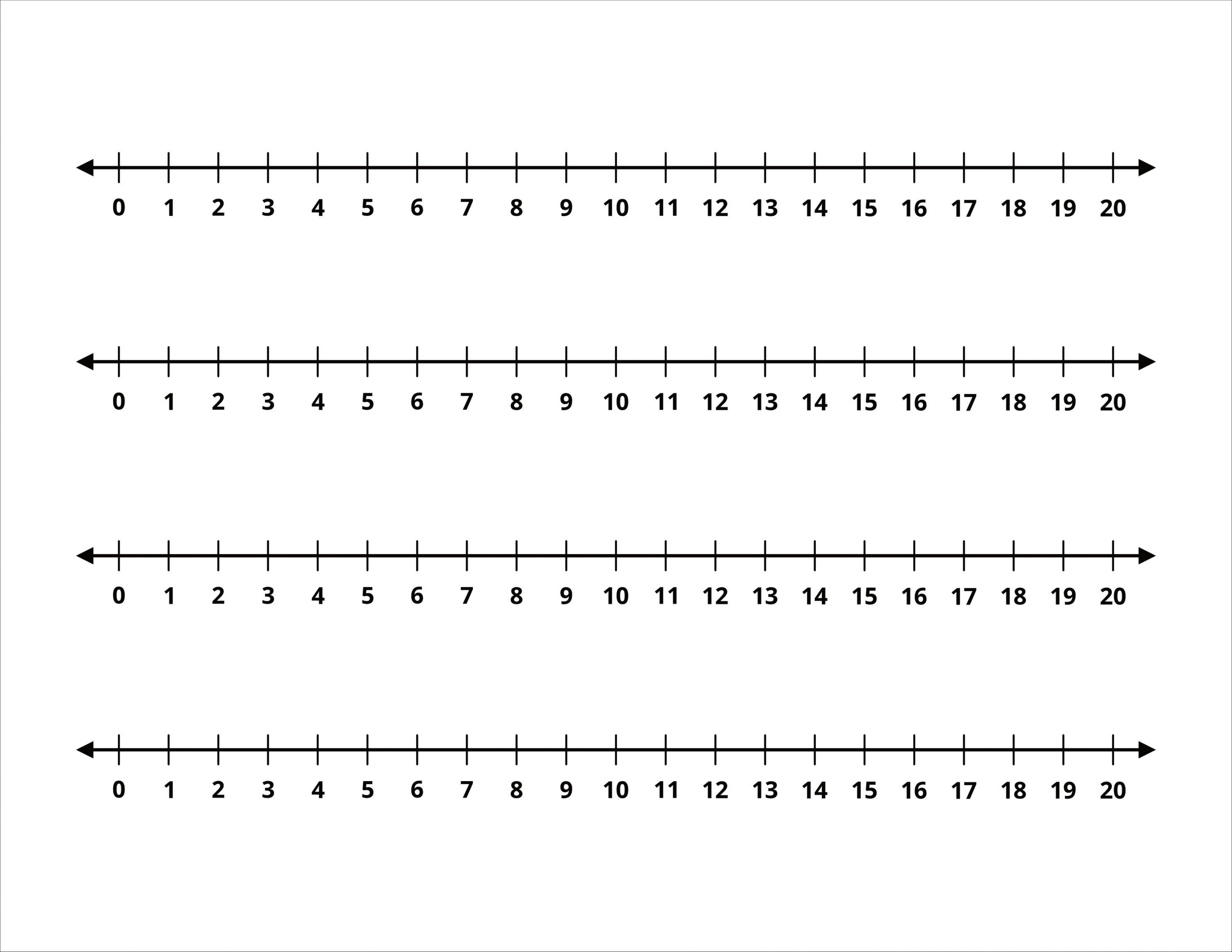 Number Line Free Printable Set -  Pages - Multiple Style Options - FREE Printables - Number Line Free Printable