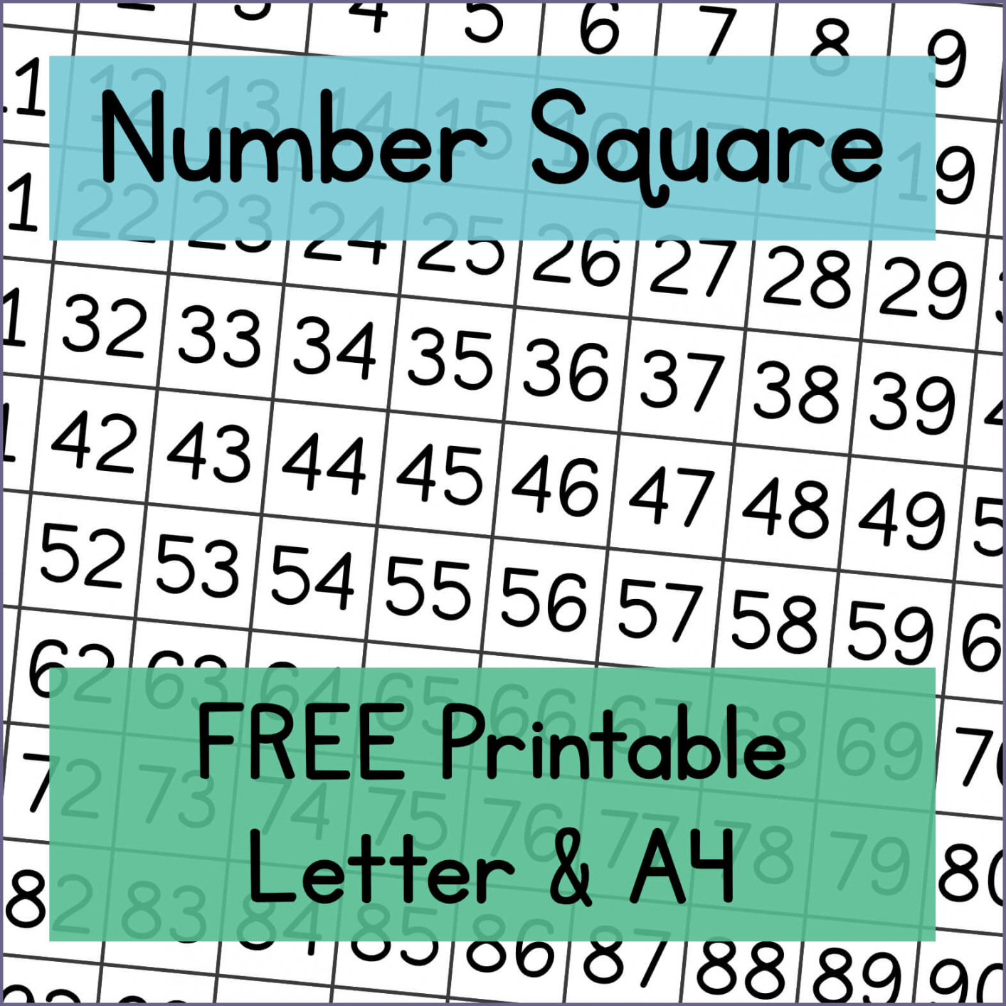 Number Square – Free Printable  Mama Geek - FREE Printables - 100 Squares Printable Free