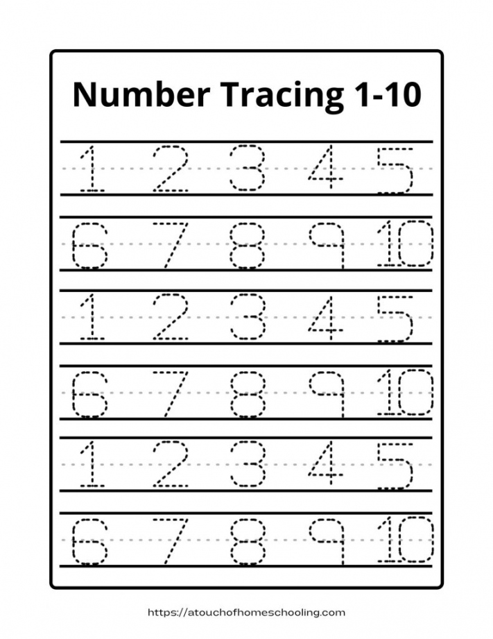 Number Tracing - PDF - Free Printable Worksheets - FREE Printables - Free Printable Tracing Numbers