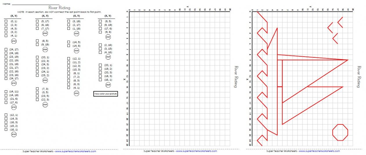 Ordered Pairs and Coordinate Plane Worksheets - FREE Printables - Free Printable Coordinate Graphing Pictures Worksheets