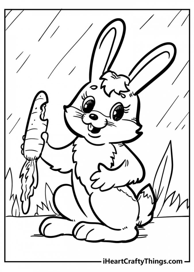 Original And Sweet Rabbit Coloring Pages (Updated ) - FREE Printables - Free Printable Bunny Coloring Pages