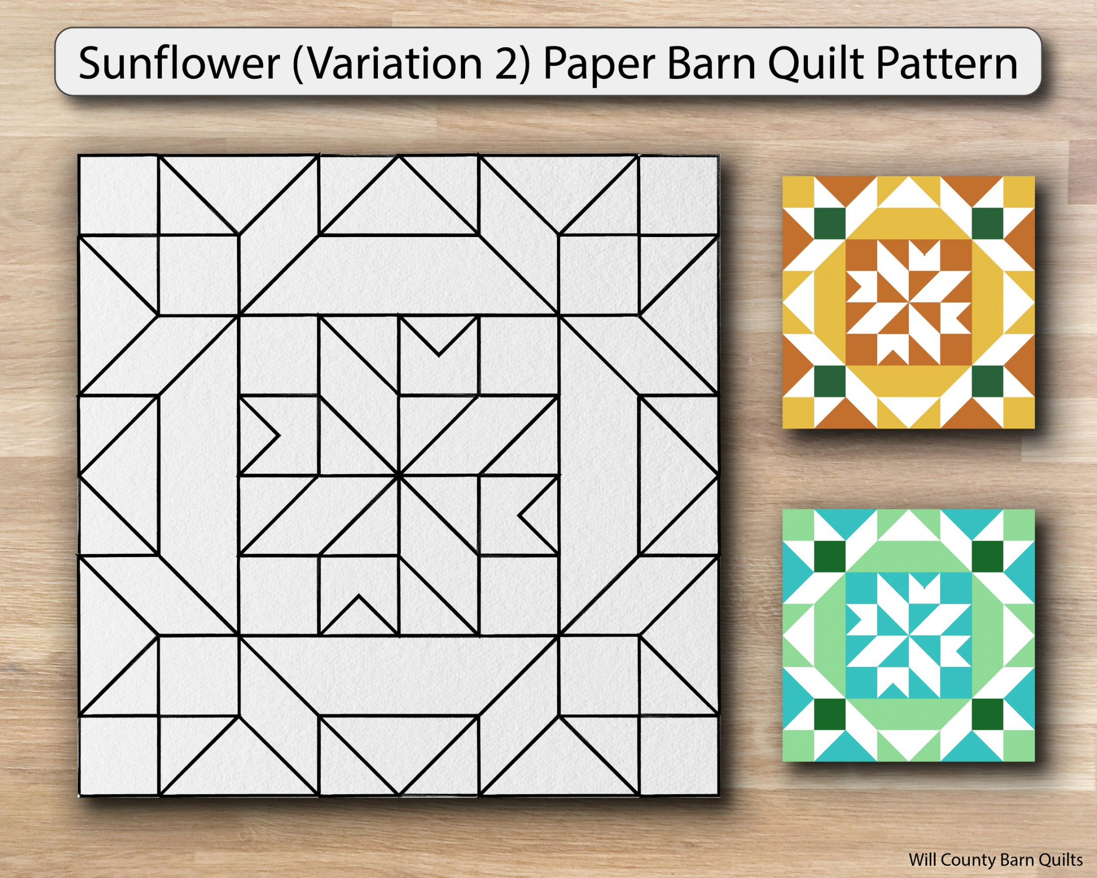 Paper Barn Quilt Patterns for Barn Quilt Trail, Will County  - FREE Printables - Easy Free Printable Barn Quilt Patterns