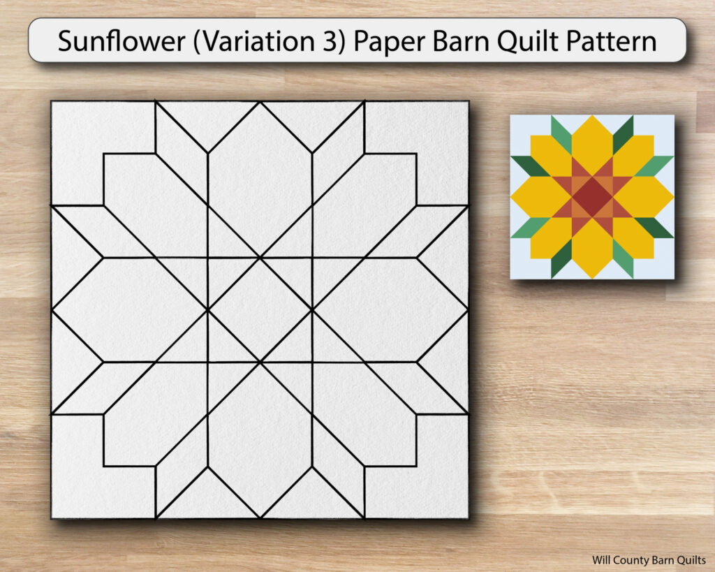 easy free printable barn quilt - Paper Barn Quilt Patterns For Barn Quilt Trail Will County Free Printables 1 1024x819 